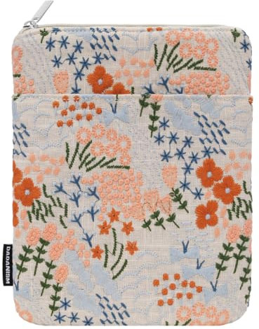 Dadanism 6-7 Daisy Embroidery Tasche Sleeve für 7 Der Neue Kindle Paperwhite und Kindle Colorsoft Signature Edition, 6 Kindle, 6,8 Kindle Paperwhite, Kobo/Tolino eReader, Beige Blumen