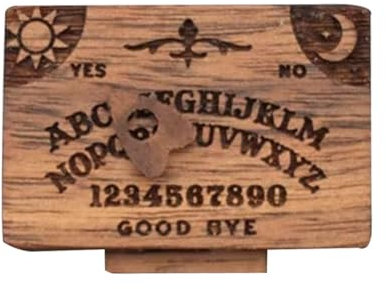 cfpqv Ouija miniature - Avec un tiroir secret à planchette - Ouija en bois miniature - Miniatures avec planchettes Ouija - Uija - Ustensiles de nettoyage (Kaki, taille unique)