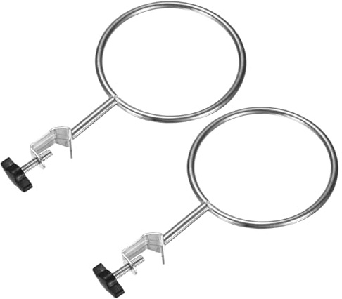 M METERXITY 2-Pack Laboratory Retort Support Ring Clamp 90mm OD | Stainless Steel Closed Extension Ring Flask Clamp Burette Stand for Chemistry/Physics Lab Equipment Support Retort Ring