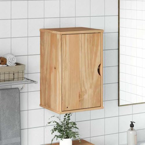 HEFZGDB Bad-Wandschrank OTTA 35x30x55 cm Massivholz Kiefer Kleiner Schrank Badschrank Klein Apothekerschrank Küche Badezimmerunterschrank für Gästezimmer Badezimmer Küche Toilette