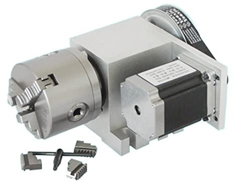 Fräsmaschine, Die Vierte Achse Der Graviermaschine (A-Achse, Drehachse, CNC-Teilapparat) 80 Dreibackenfutter (keine Hysterese),Dauerhaft rostfrei