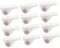 FIXOSHEE 12Pcs Self Adhesive Casters Wheels for Storage Boxes Trash Bins Durable Material Practical Design for Easy Movement for Organizing Home Office Spaces
