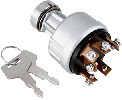 ECSiNG Interrupteur d'allumage 6 Broches avec 2 Clés Compatible avec akeuchi TB125 TB135 TB145 TB175 TB228 TB235 TB250