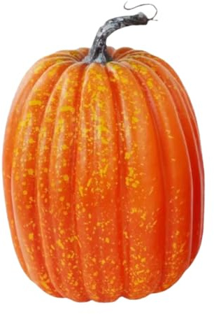 DECORNIJIA Großer Künstlicher Kürbis Deko mit Realistischer Struktur und Lebendigem Orange Extra für Herbst Tischdeko und Outdoor Herbstdekoration Leicht und Langlebig für Halloween
