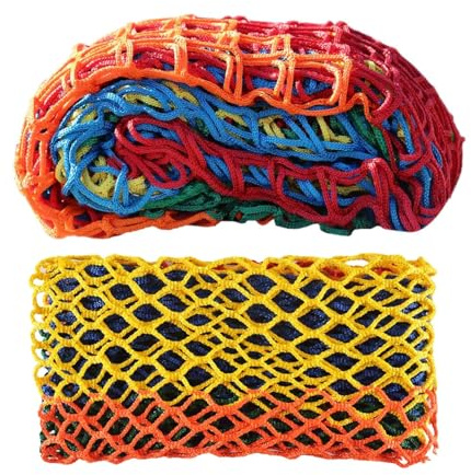 Geländerschutznetz für Kinder/Kleine Haustiere,Universelles Sicherheitsnetz,Polyester-Treppennetz,Sicheres für Spielzeug,Außenterrassen-Dekorationsgitternetz, Isolationsnetz(1.5x4M,Mehrfarbig)