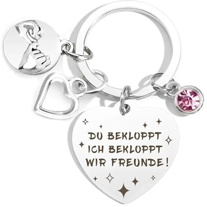Alethron Schlüsselanhänger Beste Freundin, Geschenk Beste Freundin Schlüsselanhänger Freundschaft Geschenk mit Anhängern Weihnachtsgeschenke für Freunde Geburtstag