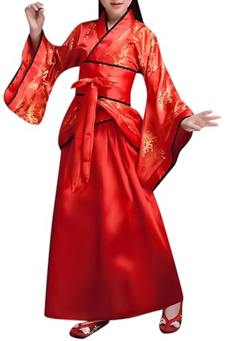 Nlaayong Deguisement Chinoise Fille, Chine Enfants National Style Chinois Scène Théâtre Jouer à L'opéra Cosplay Spectacle Traditionnel Folle Robe Filles Manches Longues