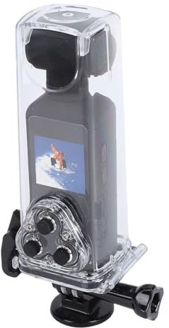 RASTKY Microfono WiFi Stabilizzato con Obiettivo Girevole per Action Cam 4K per Viaggi Subacquei di Vlogging