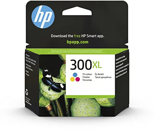 HP 300XL Farbe Original Druckerpatrone mit hoher Reichweite für HP Deskjet D1660, D2560, D2660, D5560, F2480, F4224, F4280, F4580; HP ENVY 110, 114, 120, HP Photosmart C4680, C4780, Cyan/Majenta/Gelb