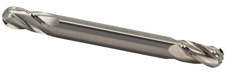 Fräser mit Kugelkopf, 0,64 cm, Hartmetall, 4 Rillen, Doppelendfräser, Drill America, MMO1/4-4FDE-ST-BN