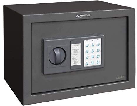 ARREGUI Class T20EB Möbeltresor | Möbelsafe aus Stahl mit Elektronikschloss, Haussafe mit programmierbarem elektronischem Zahlenschloss, Tresor | Safe mit Notschlüssel, 20 x 31 x 20 cm, 9 L