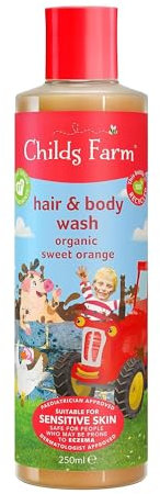 Childs Farm Hair & Body Wash Organic Sweet Orange, 3 Pack (3 x 250 ml)