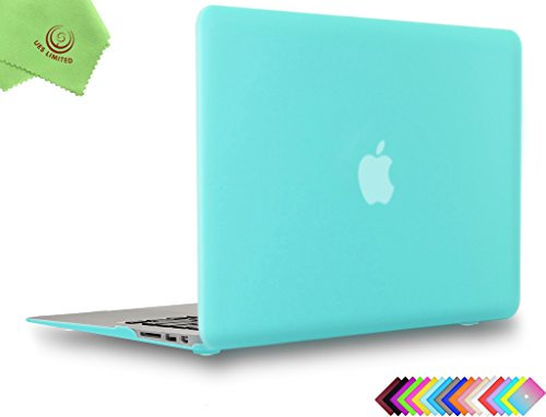 UESWILL Smooth Touch Matte Hard Shell Case Cover Compatible with MacBook Air 11 inch (Model: A1370 / A1465) + Microfibre Cleaning Cloth, Turquoise
