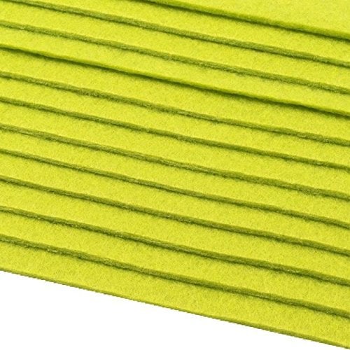 Schnoschi 12 Filzplatten Bastelfilz Filz hellgrün 2-3 mm dick DIN A4 20x30 cm