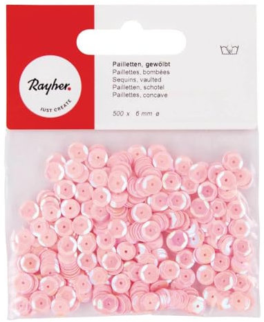 Rayher 3926892 Pailletten, glatt, 6mm ø, SB-Box 4000 Stück, irisierend