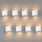 K-Bright 8 Stück LED Wandleuchten Innen/Außen 12W Wandlampe Auf und ab Einstellbarer Lichtstrahl, 3000K Warmweiß Außenwandleuchte IP65 für Wohnzimmer Schlafzimmer Balkon, Weiß