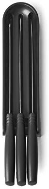 Brabantia (BRAA3-123023- Bloc de couteaux (tiroir) plus 3 couteaux : d'office, à pain, du chef - Dark Grey Taille Unique