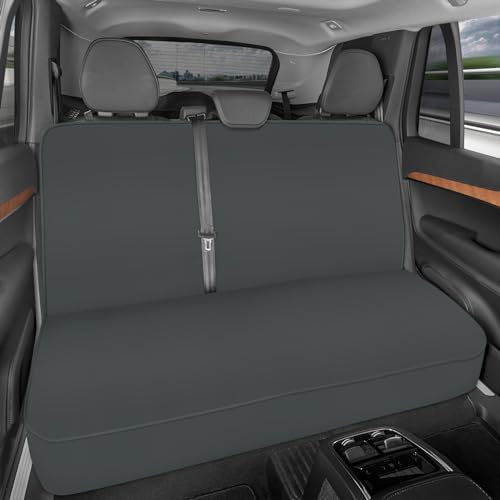 BDK AquaShield Housse de siège arrière de Voiture en néoprène imperméable pour Voitures, camions, camionnettes, SUV, Protection idéale pour Enfants et Chiens, Accessoires Automobiles, Gris