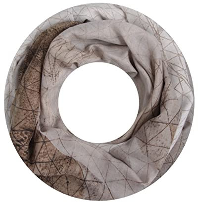 Majea Damen Loop Schal Schlauchschal Halstuch (880024) (beige 15)