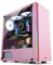 Pink Computer Cases, Mid-Tower PC Gaming Computer Case ATX/M-ATX/ITX,Full Side Transparent Panel,Personalized RGB Light Strip Panel (Color : Pink)