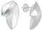 Vinani Ohrstecker Blüte Blatt gebürstet glänzend 925 Sterling Silber Ohrringe 2OSAE