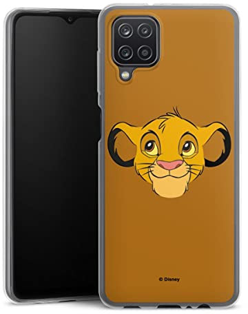 DeinDesign Slim Case extra dünn kompatibel mit Samsung Galaxy A12 Silikon Handyhülle transparent Hülle König der Löwen Simba Disney