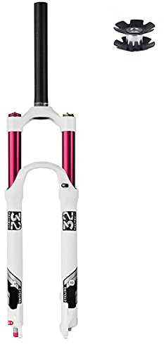 aiNPCde Bicicletta Ultraleggero Lega Forcella Anteriore ad Aria MTB 26/27.5/29 Pollici 120mm o 140mm Viaggio, Mountain Bike Forcella Ammortizzata Bici per 1.5-2.45 Pneumatici
