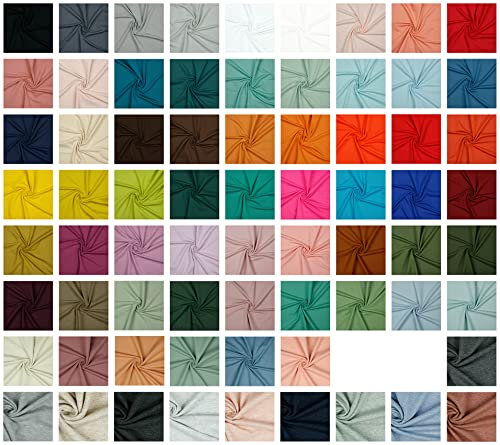 French Terry Uni Meterware Tex + GOTS zertifiziert über 50 Farben zur Auswahl Sweat (025 I Rost, 200 x 150cm)