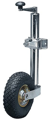 Streetwize - Heavy Duty Pneumatic 48mm Trailer Jockey Wheel with Clamp - Trailers/Caravans/Boats - 150kg Max (Soft Ground)