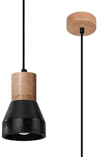 SOLLUX Pendelleuchte QUBIC schwarz L: 100, B: 100, H: 1200, E27/60W, dimmbar