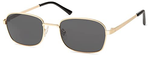 SOJOS Polarisiert Sonnenbrille Damen Herren Retro Rechteckig Vintage Schmal Quadratisch Sonnenbrillen SJ1177
