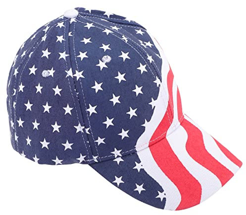 Amosfun Juli Tag Sonne Hüpfen Kappe Amerika Sommer Einstellbar Jugendliche Atmungsaktiv Schutz Hüte Für Patrioten Baseball Klassische Flagge Unabhängigkeit Usa Muster