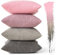 MIULEE 4er Set Kissenbezug Kissen Dekorative Kissenbezüge Kordsamt Sofakissen Dekokissen Kopfkissenbezug Couchkissen Deko Bezug für Sofa Couch Wohnzimmer Schlafzimmer Büro 40x40 cm Lila Serie