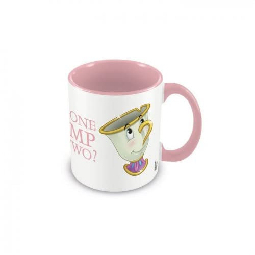 Taza de café de Disney de la Bella y la Bestia (Chip One Lump or Two Design) de 11 onzas en caja de regalo de Disney, mercancía oficial de La Bella y la Bestia
