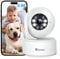 Ctronics 4MP Camara Vigilancia WiFi Interior, 2,4/5GHz WiFi&Bluetooth Camaras Vigilancia, Visión Nocturna a Color, PTZ 355°/ 120°,Detección de Movimiento&Seguimiento Automático per Bebé/Mascota