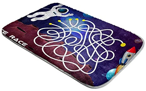 Shag Teppich Ultra Soft Plüsch Teppiche Kunstfell Teppiche Space Race Astronautical Fly Space