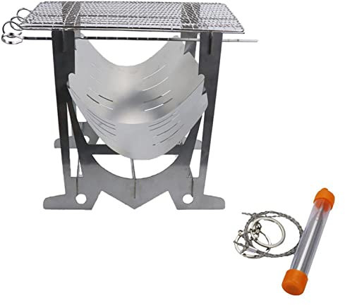 Gasgrill Outdoor-BBQ-Grillherd Hochtemperatur-feuerfester Camping-Grill-Lagerfeuerherd-Feuergestell für Picknick mit Rucksack