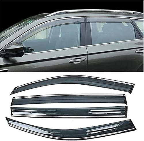 ayaha 4 Stück Windabweiser für Skoda KAROQ NU7 2017 2018 2019, Sonne Regen Deflektor Wetterschutz Seitenfenster Deflektor Fenster Sonne Regenschutz Deflektor