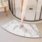 Fast Drying Curved Shower Mats for Round and Corner Shower, Curved Bath Mat, Super Absorbent Corner Bath Mat, Rubber Non-Slip Bottom Shower Mat Outside Shower, 45x100cm(18x40inch),C