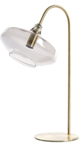 Light & Living Tischlampe Solna - Bronze - 31x22x50cm - Rund - Glas - Tischleuchte Wohnzimmer & Schlafzimmer - Tischlampen modern - Weihnachtsdekoration - Geschenk für sie
