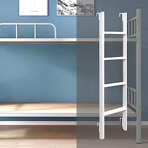 Scaletta per Letto a Castello Bianca, Scaletta a Castello per Camper a 4/5 Gradini per Scale Mansarda per Appartamenti, Scaletta per Salire Salvaspazio con Ganci di Montaggio, Carico 440 Lib