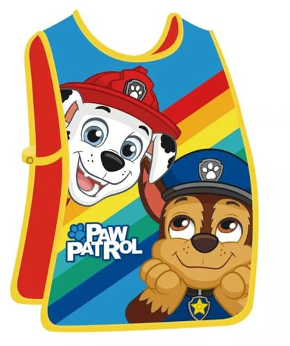 lau-fashion Paw Patrol Malschürze Kinder Malmantel Bunt Malkittel Schule Basteln Kunstunterricht 46cm