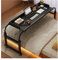 RCJCQSR Bureau Informatique Gaming avec Roulettes - Table de Lit Canapé pour Ordinateur Portable, Hauteur Réglable (Noir)