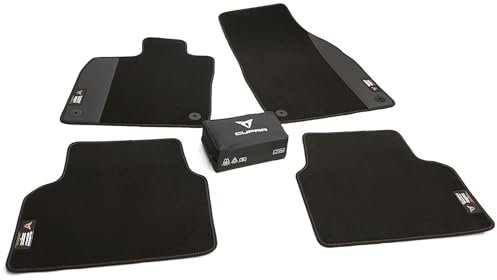 Seat 10E093990A Fußmatten Premium Velours Textilfußmatten 4X Stoffmatten, mit Cupra Born Logo, mit Sicherheits-Kit