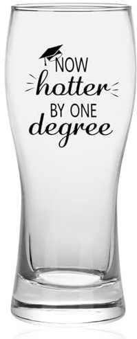 Joymaking Beer Glass Personalised - Now Hotter by One Degree, Graduation Gifts for Him Her 2025, Congratulations Gifts for Graduation, Graduation Presents Glass 15oz