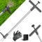 KESSER® Extracteur de mauvaises herbes avec poignée en T et pédale pour éliminer efficacement les mauvaises herbes, 3 dents en acier