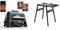 Ninja Woodfire Pro Connect XL BBQ Électrique Grill & Fumoir, Contrôle via App & Woodfire Table d'appoint, support réglable et latérale, support pour barbecue, grill et four d'extérieur
