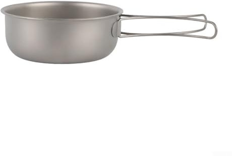 Sartén de camping, cacerola portátil para picnic con mango plegable para camping, senderismo y otras aventuras al aire libre (700 ml)