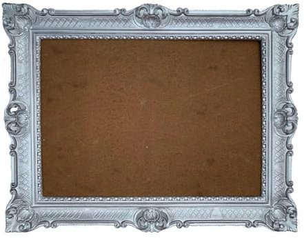 Generisch BILDERRAHMEN Barock 50x70 cm Prunk Rahmen Antik Fotorahmen 70x90 cm Gemälde Rahmen hochzeitsrahmen Werbetafel (Silber)