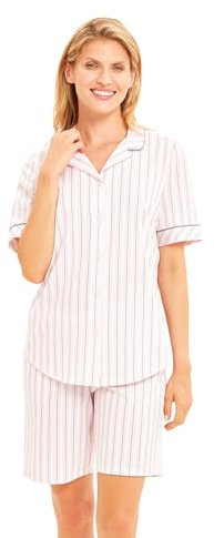 Rösch Basic Pyjamashirt Kurzarm im Streifendruck Herrenhemdstil 1884814 50, 16834